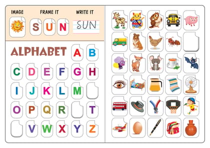 Three letter word cardboard puzzles