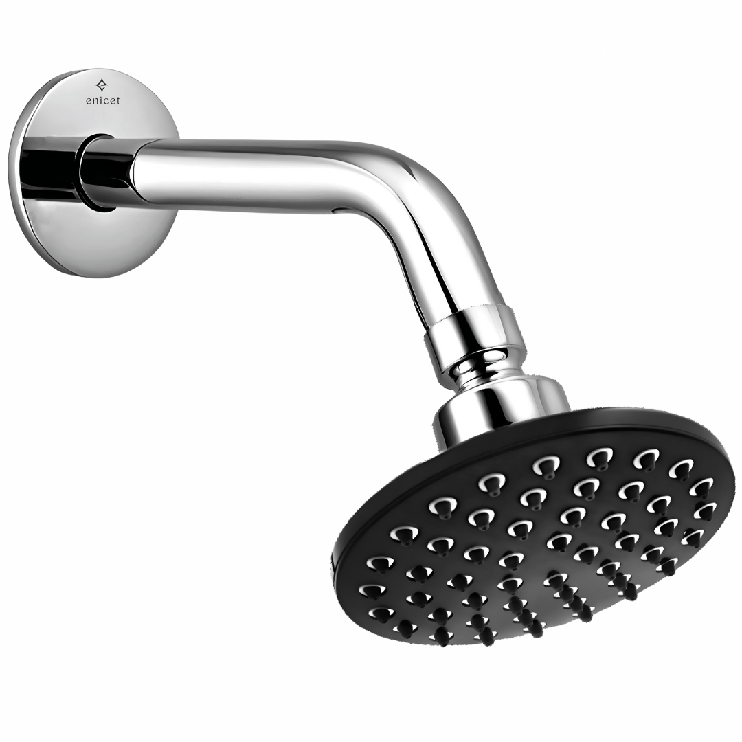 Enicet 5 Inch Shower with Arm and Flange, luxury Chrome Plated, Brass  Arm and Flange