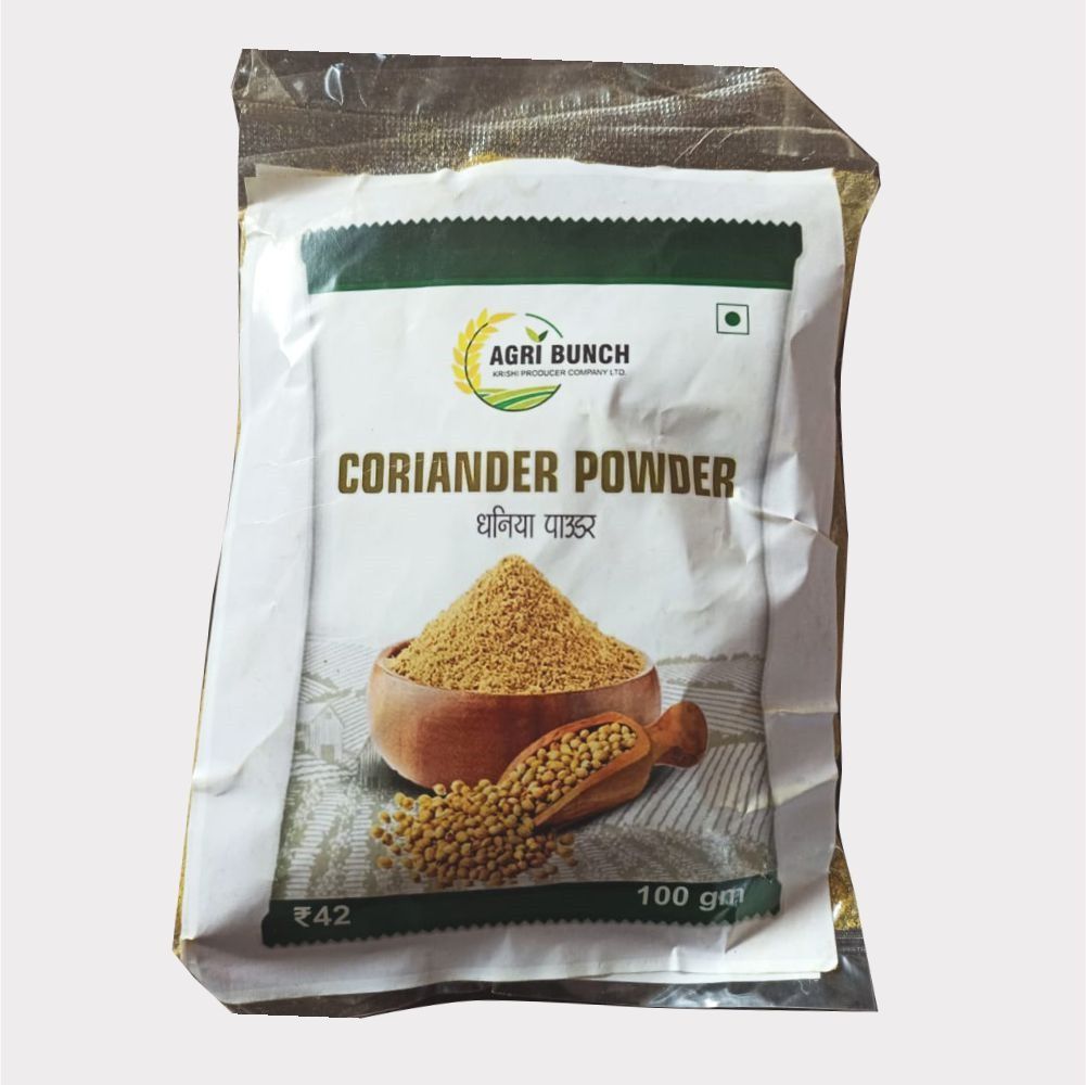 Fresh Coriander Powder 100 gm by Agri Bunch Krishi Producer – Farm-Fresh, Natural & Made by Farmers.