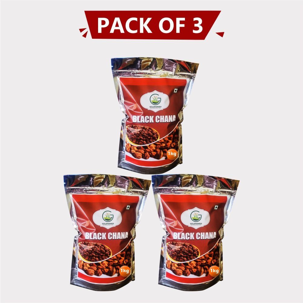 Black Channa 3 Kg – Natural, Protein-Rich & Made by Farmers by Goldfarmer Krishi Producer. 