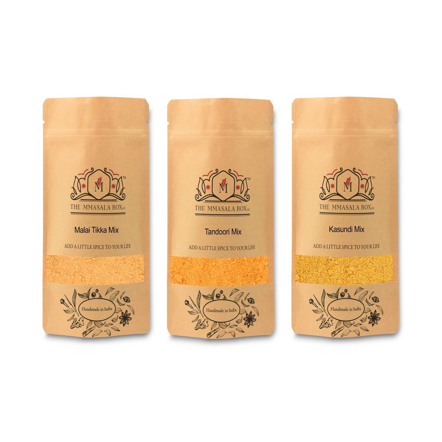 MMasala Box Co. Grill Mixes - Tandoori, Malai Tikka and Kasundi Mix - Authentic Indian Spice Blend 300 gm