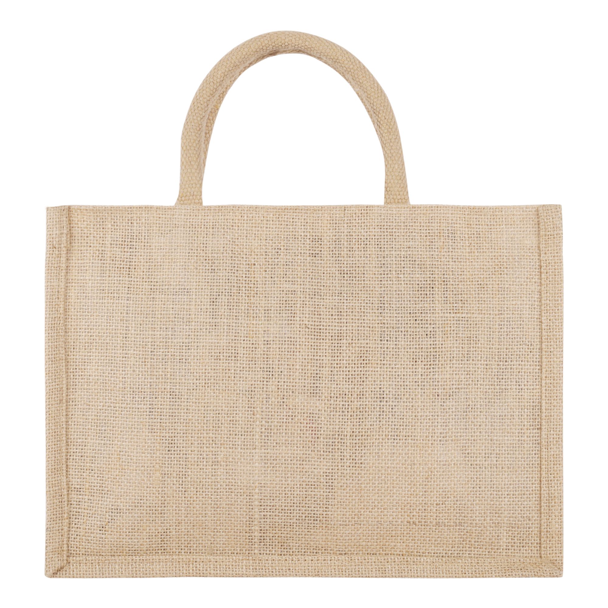 Raiganj Crafts : Jute Totes Bags for Women & Men Shopping Tote Bag Grocery Bags Travel Bag / Bag for Shopping/Tiffin/Picnic/Grocery/Gym Hand Bag with Zip and Jute Handle