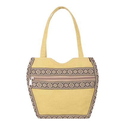 Raiganj Crafts: Jute Handbags - Reusable Print Jute Cloth for Lunch Tiffin bag|grocery| with Zip and Jute Handle for Men Women