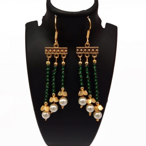 GLASS SEED BEADS FANCY EARRINGS