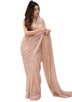 SHREE GANAPATI FASHION Premium Georgette Embroider Saree SHREE GANAPATI FASHION Premium Georgette Embroider Saree