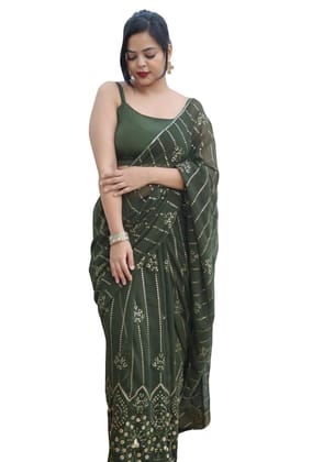 SHREE GANAPATI FASHION Georgette Embroider Saree SHREE GANAPATI FASHION Georgette Embroider Saree