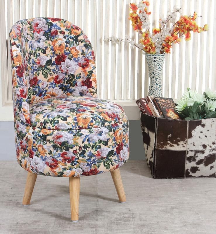 ShadowKart Ottoman Pouffes Sitting Mudda Puffy Stool for Living Room Dressing Table Pouf Round Footstool for Home Decor, Printed,18x18x32 Inch