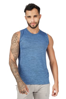 BLUEFICUS Men's GymVest Workout and Muscle Tank Top for Bodybuilding Running Weight Lifting Made by Dryfit Polyester Fabric (Blue) BLUEFICUS Men's GymVest Workout and Muscle Tank Top for Bodybuilding Running Weight Lifting Made by Dryfit Polyester Fabric (Blue)