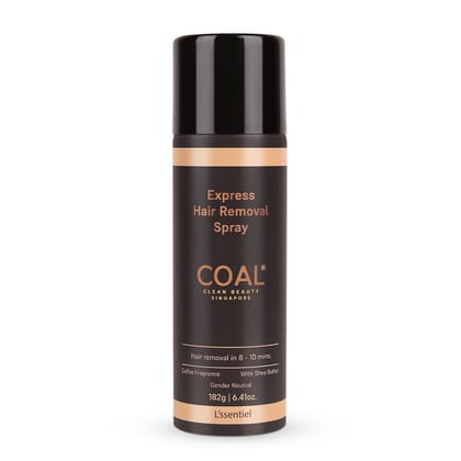 COAL Clean Beauty Hair Removal cream Spray | Painless Body Hair Removal spray For Chest, Back, Legs & Under Arms (182g (Pack of 1), Coffee)