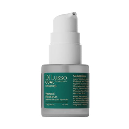 COAL Clean Beauty Vitamin E Face Serum with Hyaluronic Acid & Vitamin E | Diminishes Dark Spots & Repairs Skin | Women | All Skin Types | 20ml COAL Clean Beauty Vitamin E Face Serum with Hyaluronic Acid & Vitamin E | Diminishes Dark Spots & Repairs Skin | Women | All Skin Types | 20ml