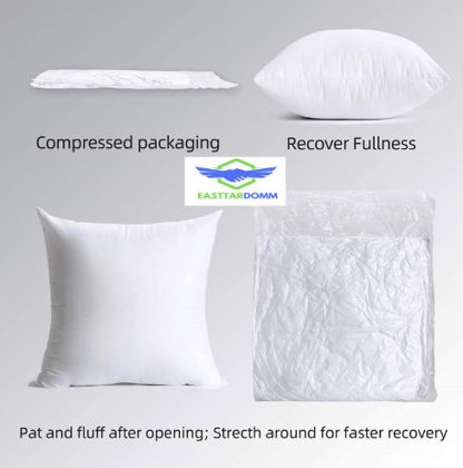 EASTTARDOMM Strip pillow| White |Pack of two| Size – 16 x 26 Inches |