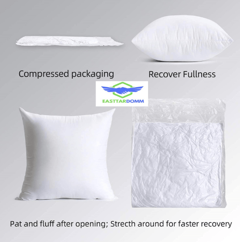 EASTTARDOMM Strip pillow| White |Pack of two| Size – 16 x 26 Inches |