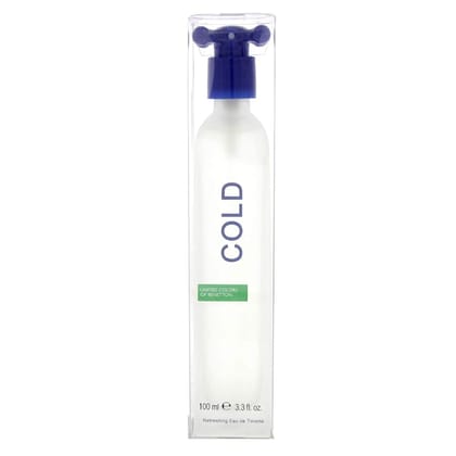 United Colors of Benetton Cold Eau de Toilette (100ml) – Refreshing & Invigorating Fragrance for Men and Women