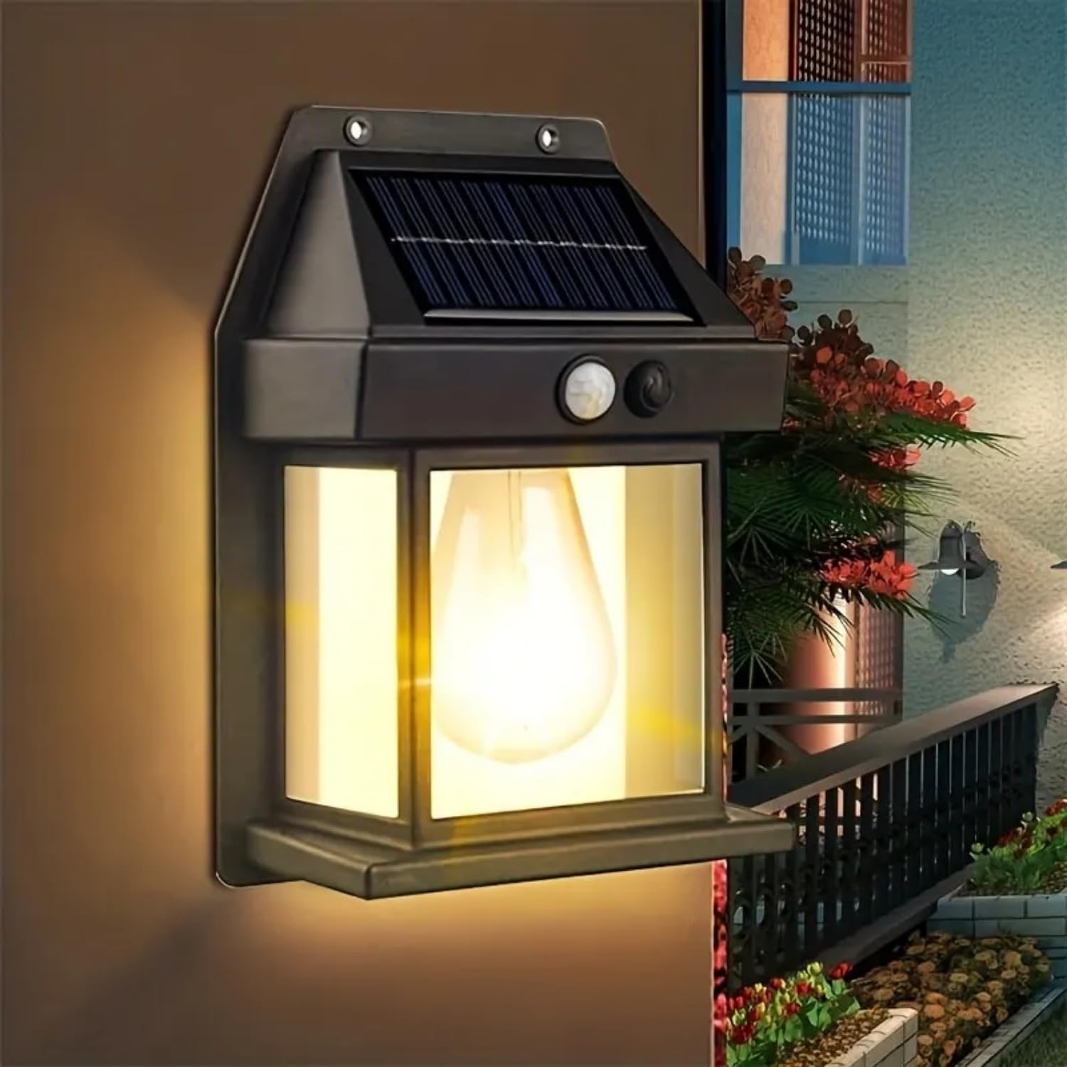 Solar Motion Sensor Wall Lamp Night Light Outdoor
