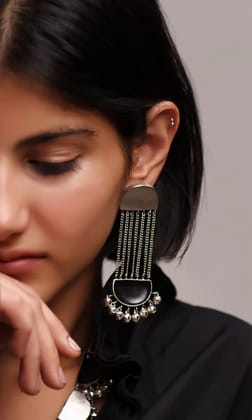 Half Moon Chain Danglers Half Moon Chain Danglers