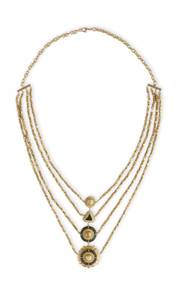 The Stunning Sehr Necklace – Handmade Gold Jewelry with Three Elegant Stones Online The Stunning Sehr Necklace – Handmade Gold Jewelry with Three Elegant Stones Online