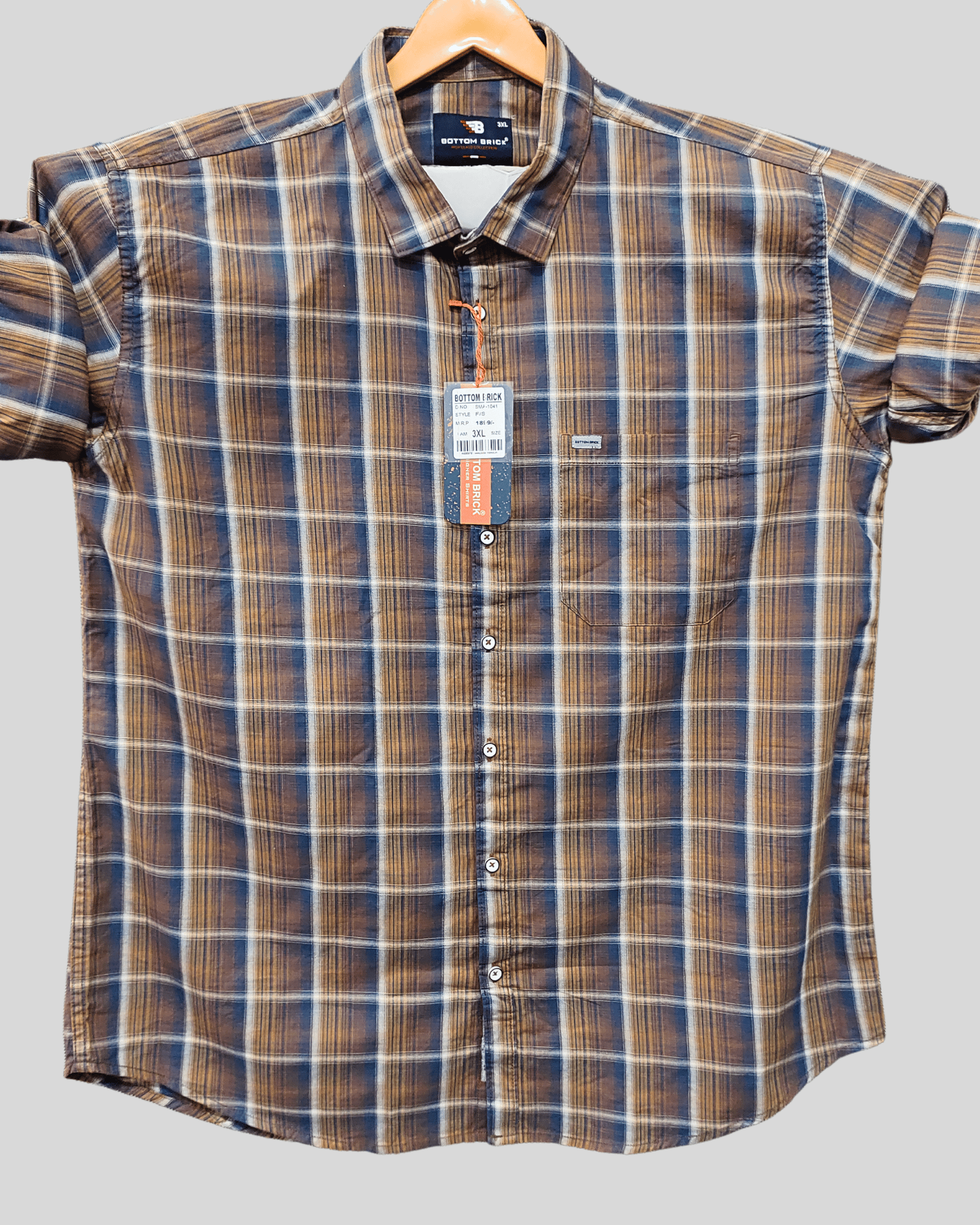 Stylish Brown Check Shirt