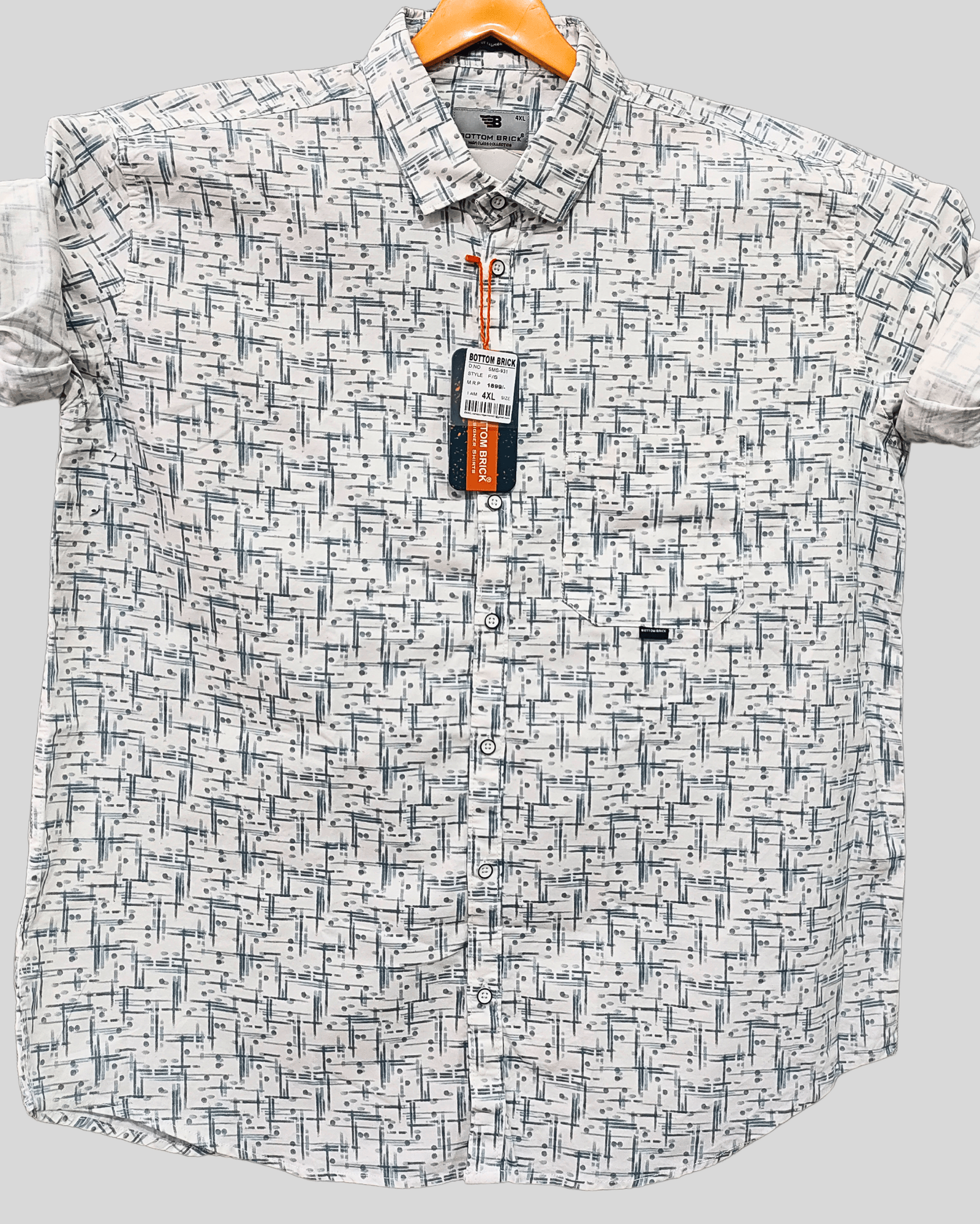 Casual White Printed Shirt For Men