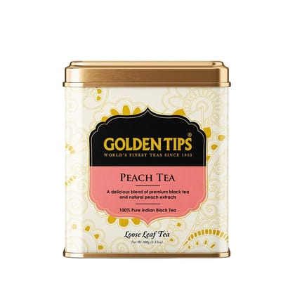 Golden Tips Peach Flavor Black Tea Loose-Leaf Healthy And Natural Tea (100 Gram, 50 Cups) Golden Tips Peach Flavor Black Tea Loose-Leaf Healthy And Natural Tea (100 Gram, 50 Cups)