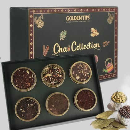 Golden Tips Spiced Tea Gift Set – Masala Chai, Ginger Mastea & Kadak Chai | 3-in-1 Loose Leaf Chai Collection Ideal for Birthdays, Corporate Gifts & Festive Gifting Golden Tips Spiced Tea Gift Set – Masala Chai, Ginger Mastea & Kadak Chai | 3-in-1 Loose Leaf Chai Collection Ideal for Birthdays, Corporate Gifts & Festive Gifting