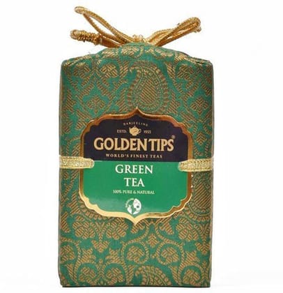 Golden Tips Darjeeling Green Tea Loose Leaves Brocade Bag (200 Gram , 100 cups) Golden Tips Darjeeling Green Tea Loose Leaves Brocade Bag (200 Gram , 100 cups)