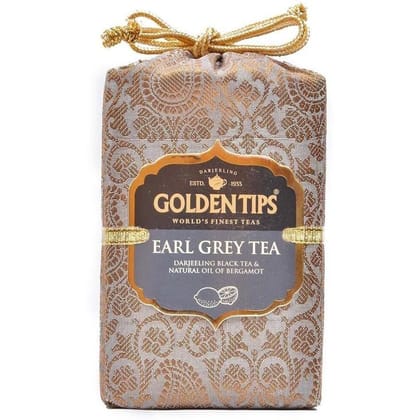 Golden Tips -Darjeeling Earl Grey Loose Leaves Black Tea Brocade Bag (100 Gram , 50 cups) Golden Tips -Darjeeling Earl Grey Loose Leaves Black Tea Brocade Bag (100 Gram , 50 cups)