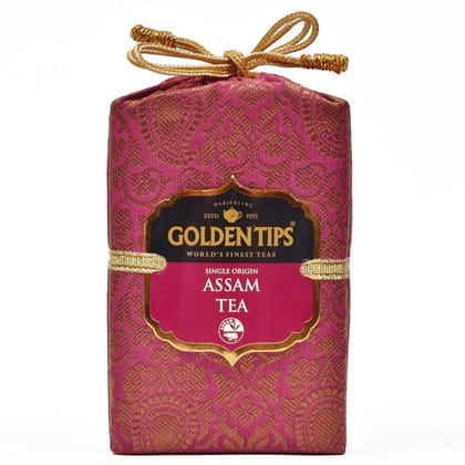 Golden Tips Pure Assam Loose Leaf Black Tea Brocade Bag (50 cups, 100 Gram ) Golden Tips Pure Assam Loose Leaf Black Tea Brocade Bag (50 cups, 100 Gram )