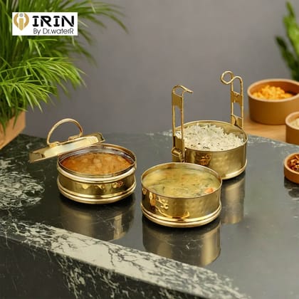 iRin By Dr.WaterR Stainless Steel Tiffin Gold PVD | Lunch Box 300 ml | Ideal For Office | School | College | Picnic | Boys | Girls | Men | Leak Proof | Multipurpose | Gifting | Special Occasion iRin By Dr.WaterR Stainless Steel Tiffin Gold PVD | Lunch Box 300 ml | Ideal For Office | School | College | Picnic | Boys | Girls | Men | Leak Proof | Multipurpose | Gifting | Special Occasion
