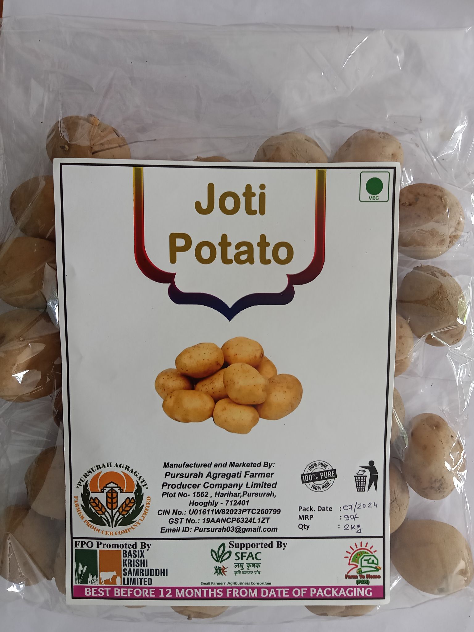 Joti Potato 2 Kg (pack of 2)