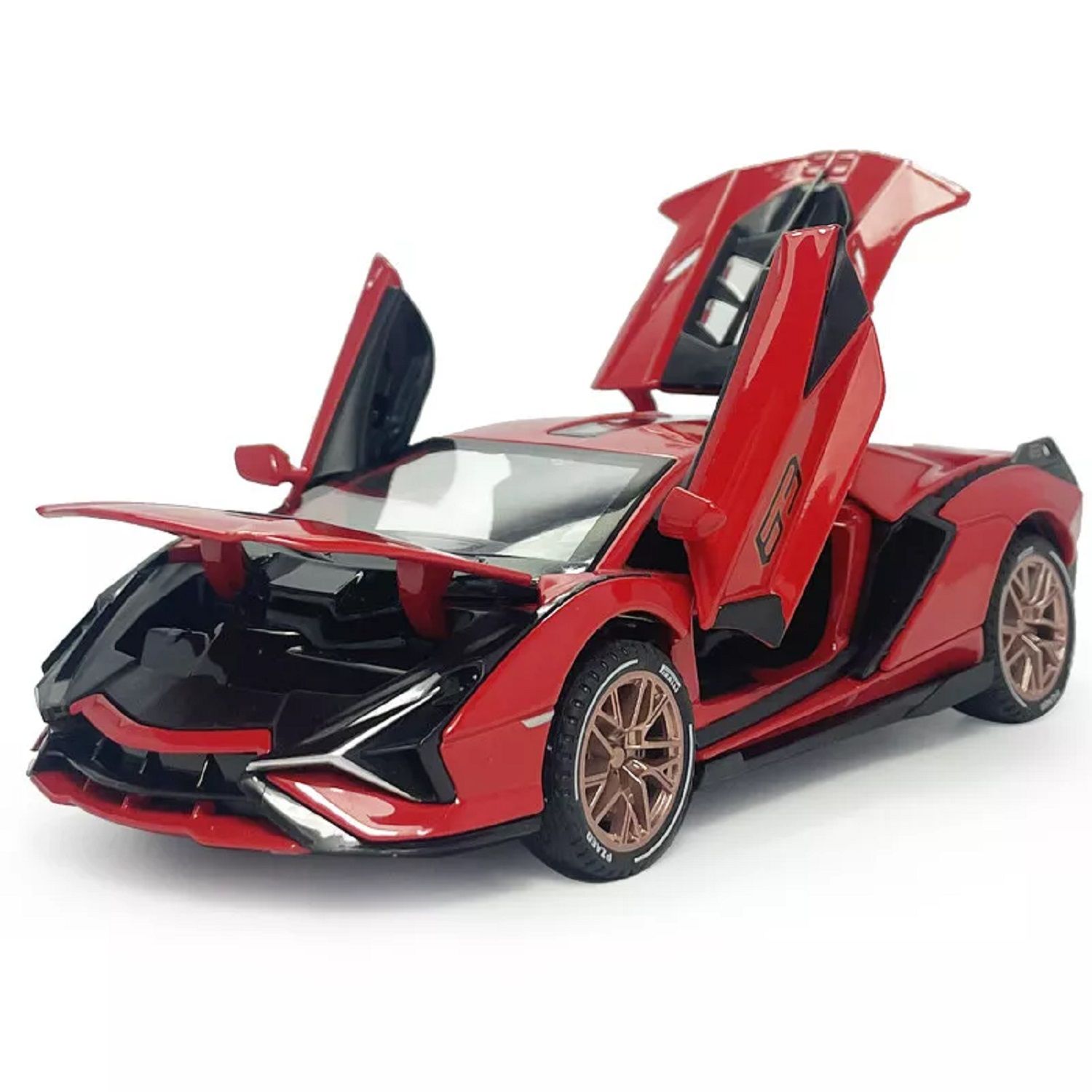 1:32 Alloy Diecast Car Models for Lamborghini SIAN Simulation Sound and Light Pull Back Gift