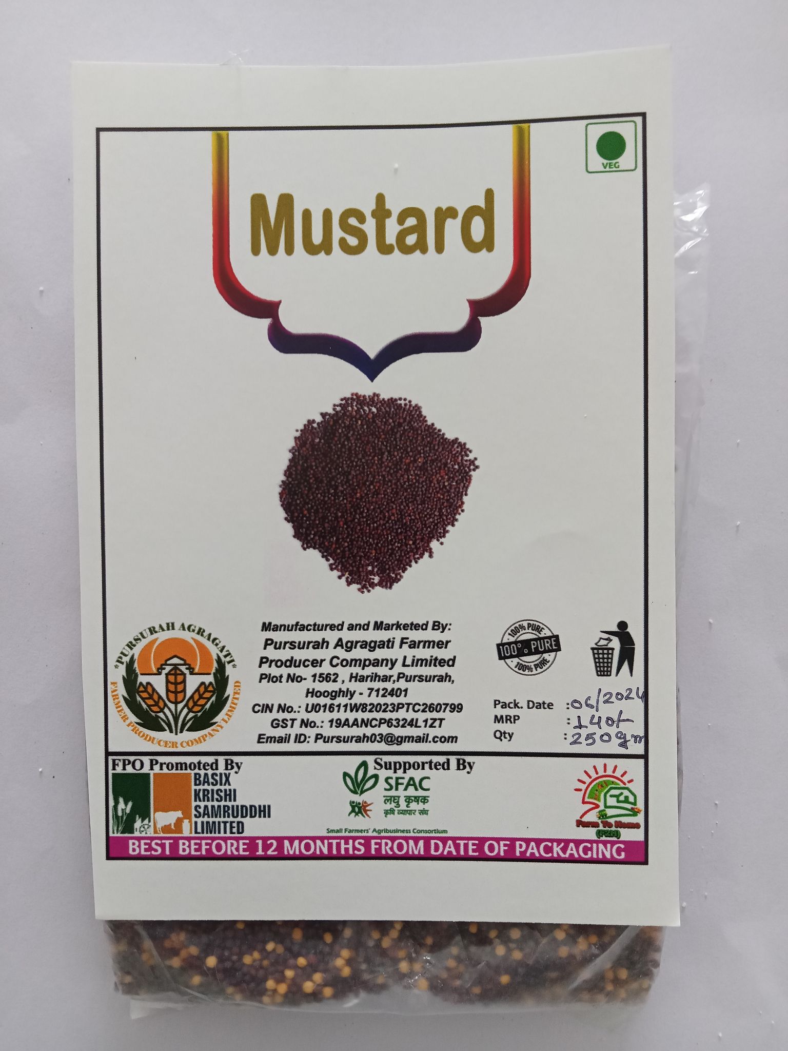 Mustard 250 gm (pack of 2)