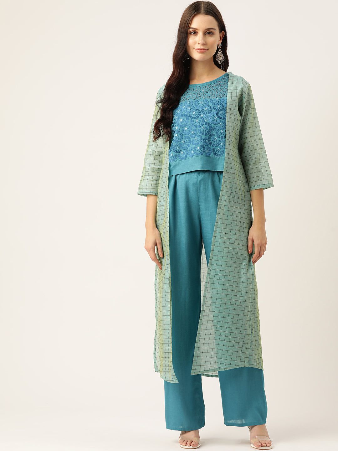 Embroidered Ethnic Co-Ords with Shrug