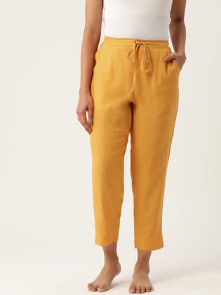 Women Solid Cotton Trouser