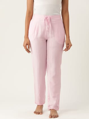 Women Self Design Cotton Lounge Pants