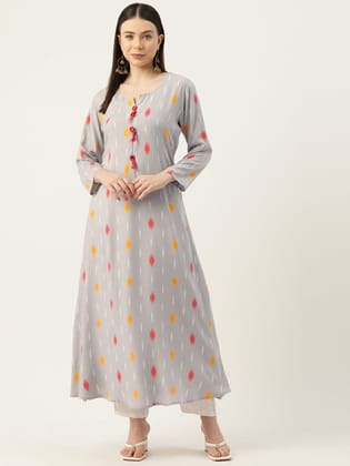 Geometric Mirror Work Kurta