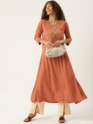 Striped Zari Kurta