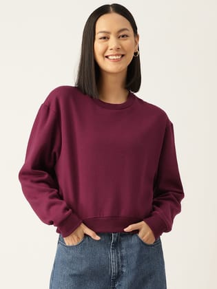 Solid Maroon Sweatshirt