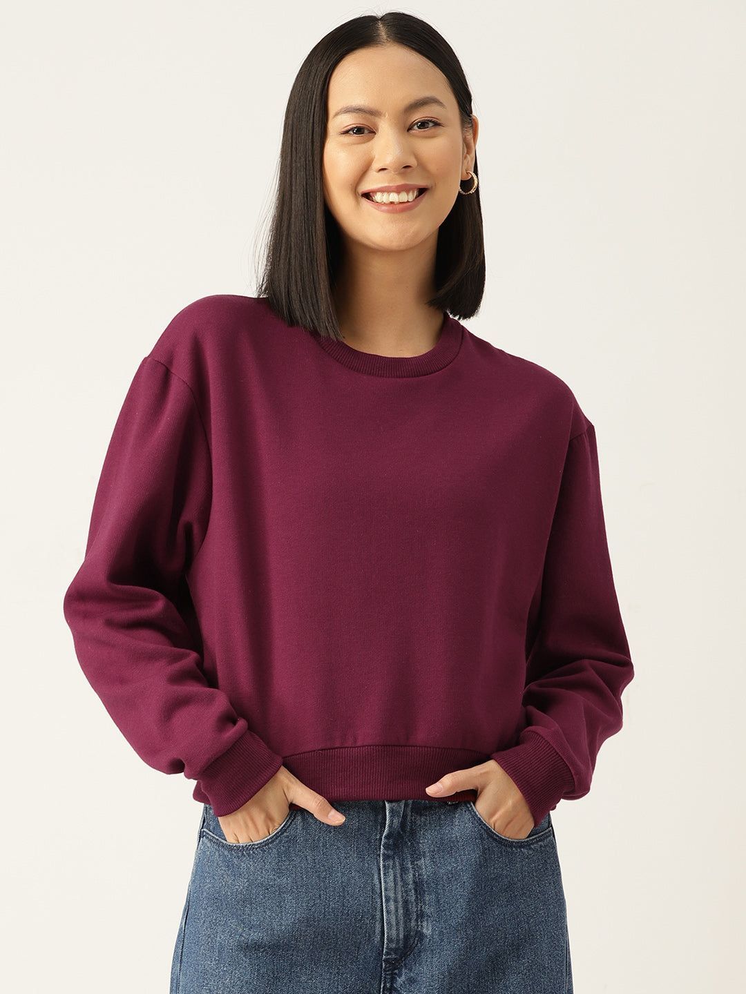 Solid Maroon Sweatshirt