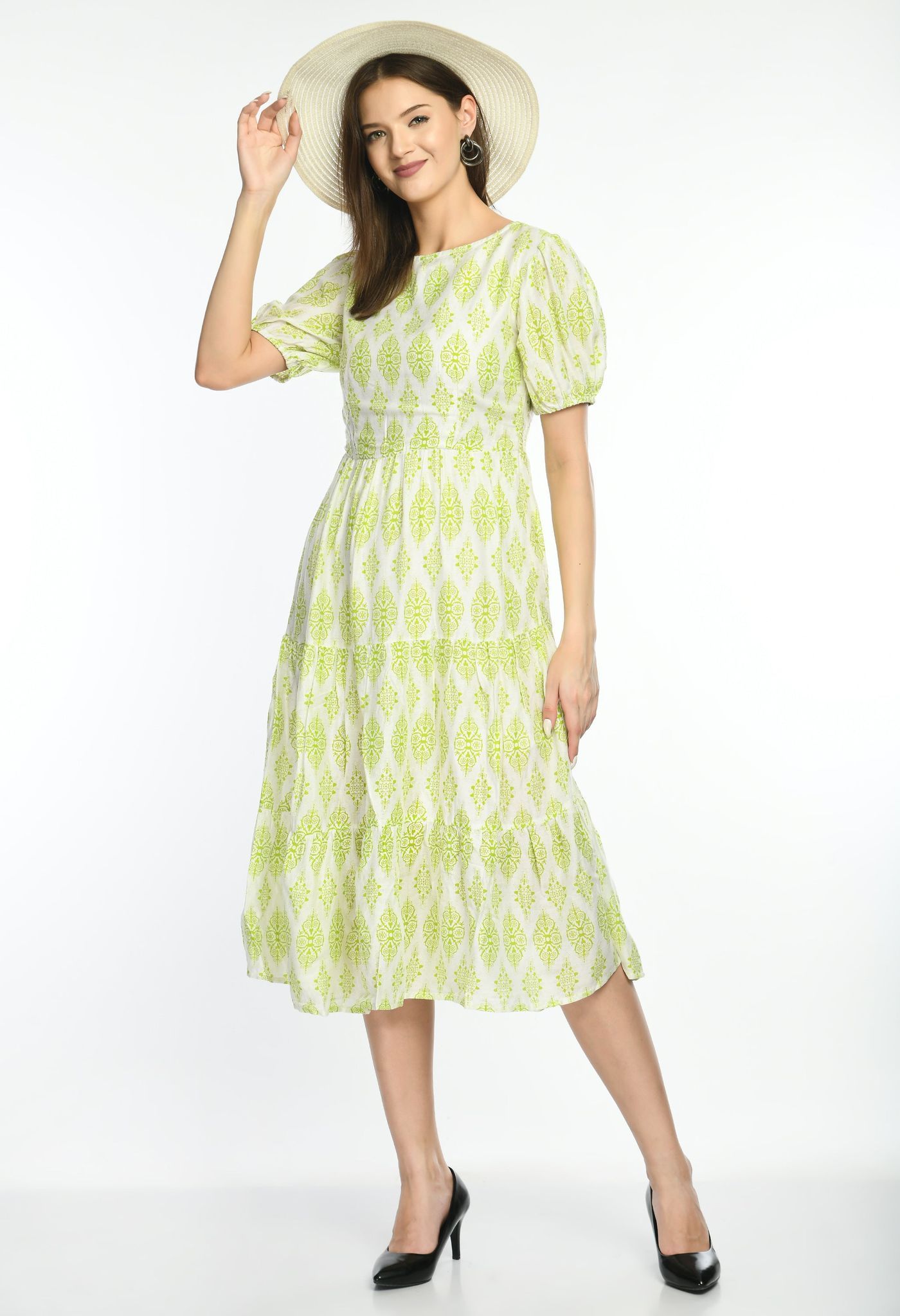 Printed Tier Dress