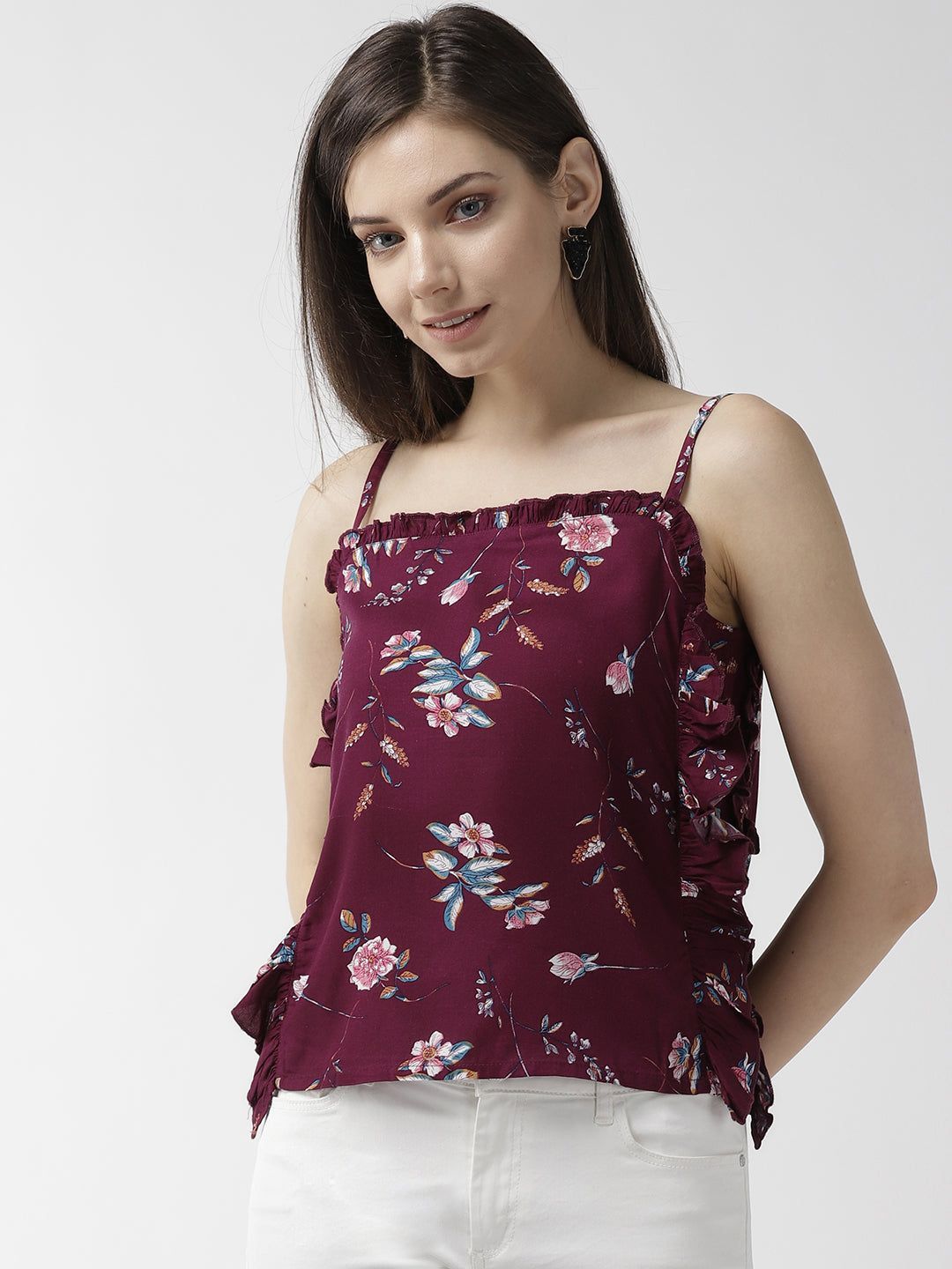 Women Floral printed crop top
