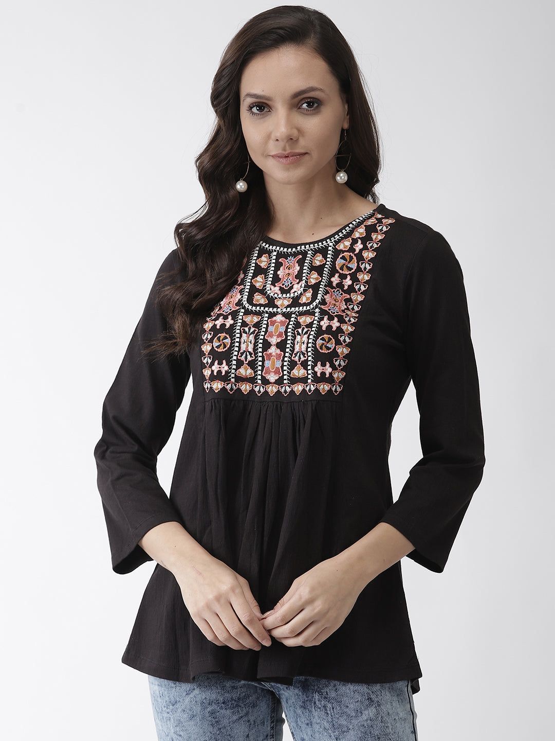 Black solid regular top