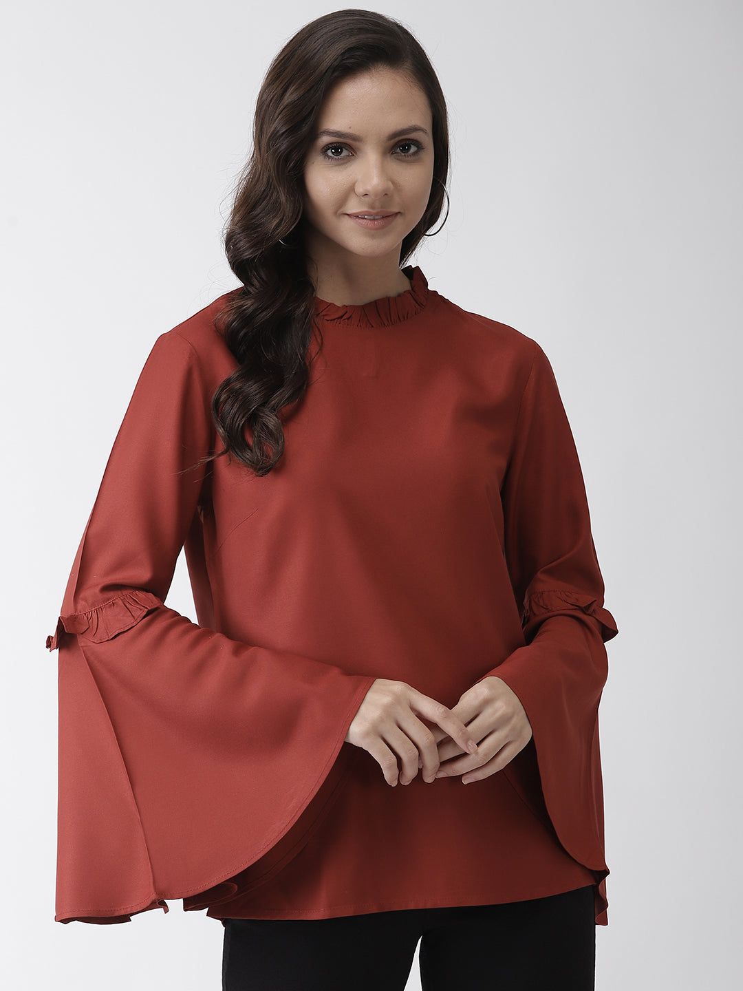 Rust woven top