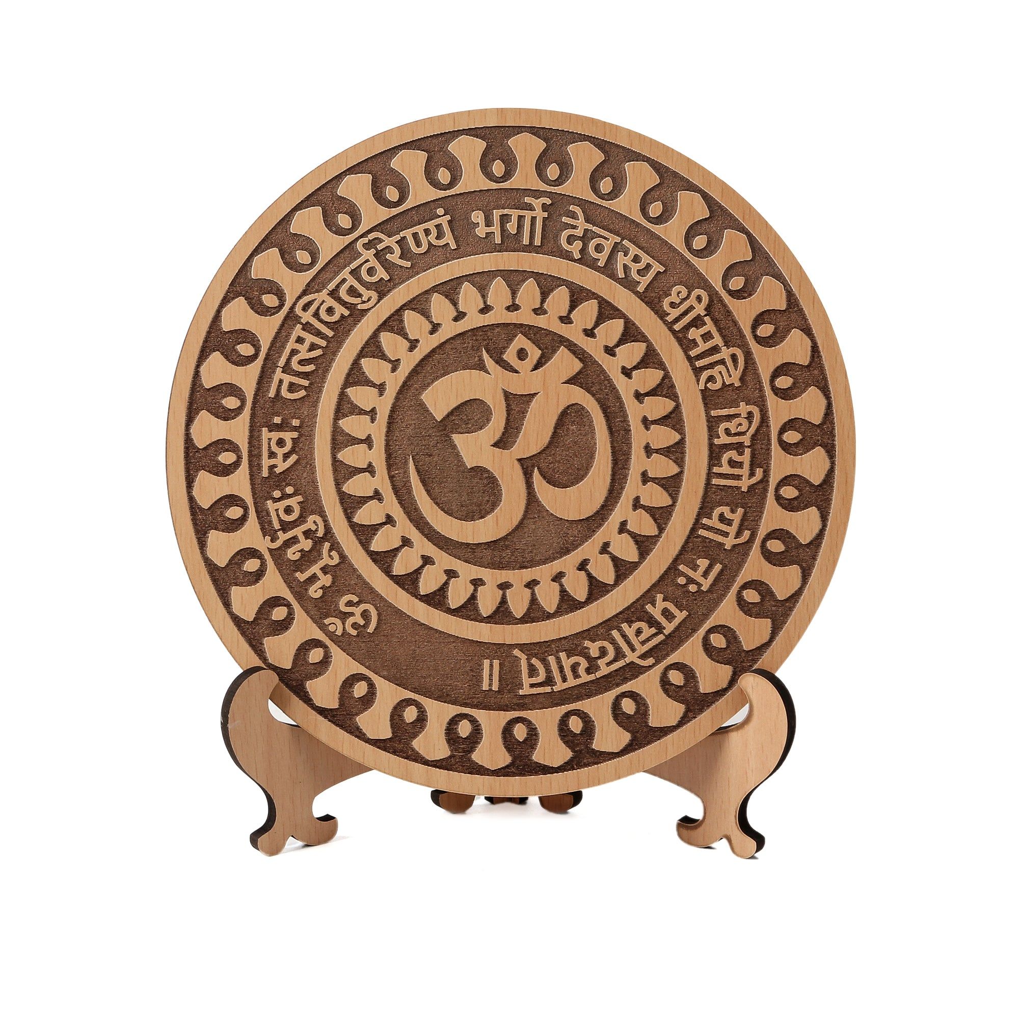 Om Sacred Geometry Wood Wall Art, Home Décor for Yoga / Meditation
