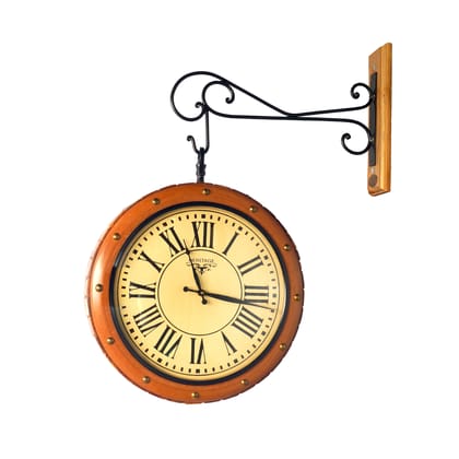OONA SI TEAK WOOD DUAL SIDE CLOCK OONA SI TEAK WOOD DUAL SIDE CLOCK