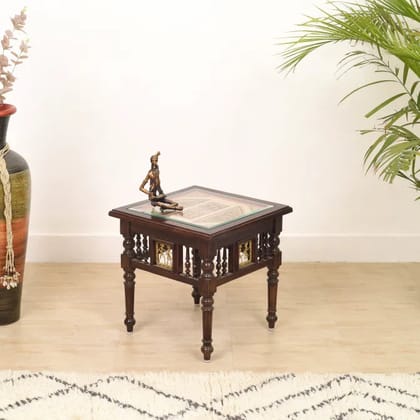 OONA SIDE TABLE SOHO TEAKWOOD WALNUT FINISH AAC290104 OONA SIDE TABLE SOHO TEAKWOOD WALNUT FINISH AAC290104
