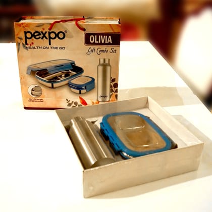 PEXPO OLIVIA GIFT SET STEEL TIFFIN + BOTTLE PEXPO OLIVIA GIFT SET STEEL TIFFIN + BOTTLE