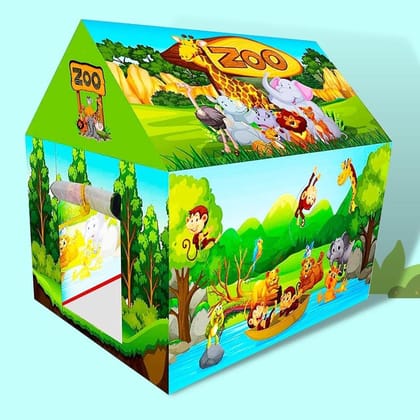 Planet of Toys Tent House for Kids 5 Years and Above with Jungle Safari Zoo Theme Play Water Repellent Big Size Play House for Girls and Boys, Multicolor Planet of Toys Tent House for Kids 5 Years and Above with Jungle Safari Zoo Theme Play Water Repellent Big Size Play House for Girls and Boys, Multicolor