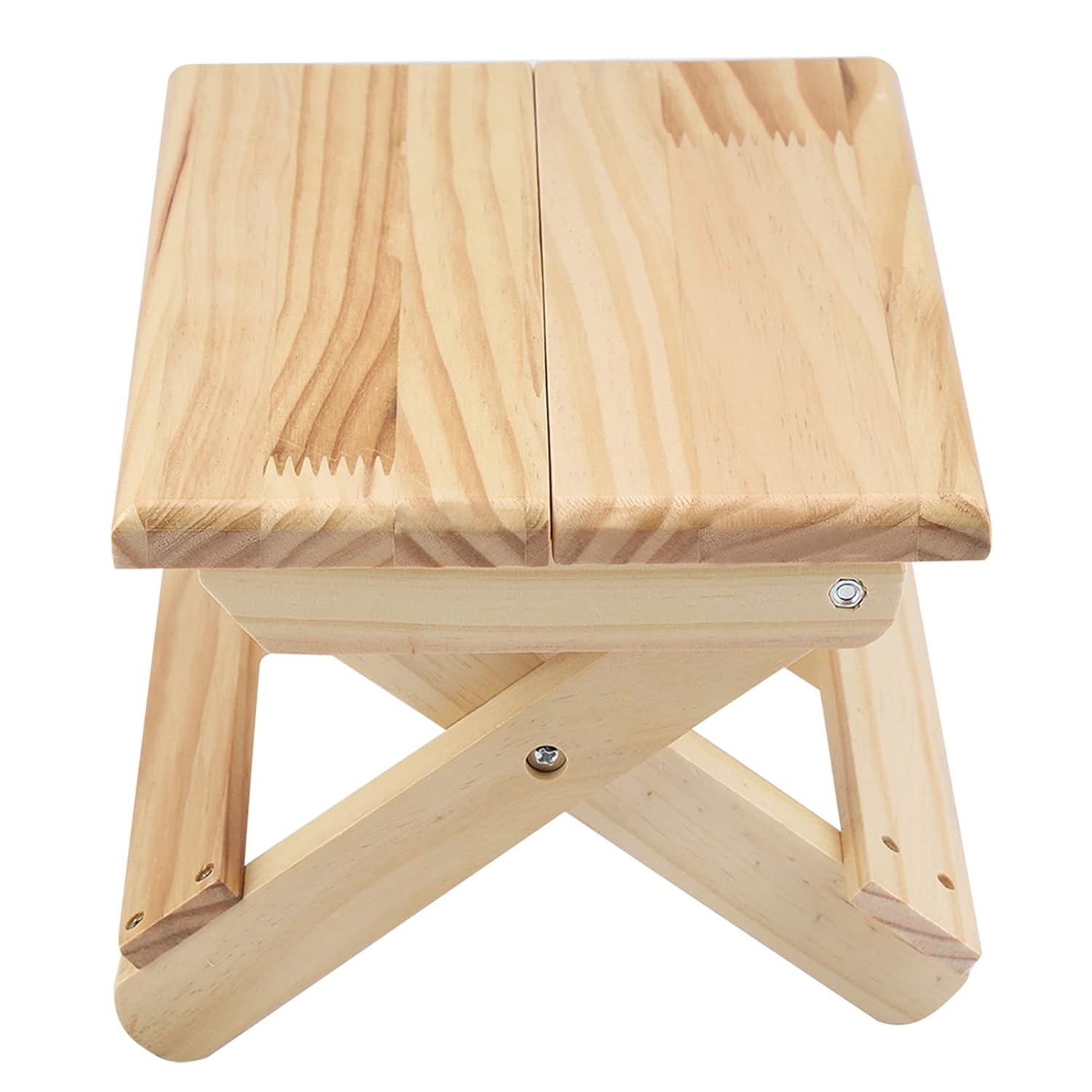 Wood Square Bench, Shoe Stool Solid Wood Fine Workmanship Slack Chair Outdoor Stool for Household Outdoor Fishing