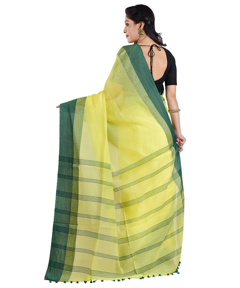 Resham Shilpi Hand Woven Cotton Designer Saree – Elegant Traditional Craftsmanship