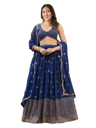 Embellished Semi Stitched Lehenga Choli